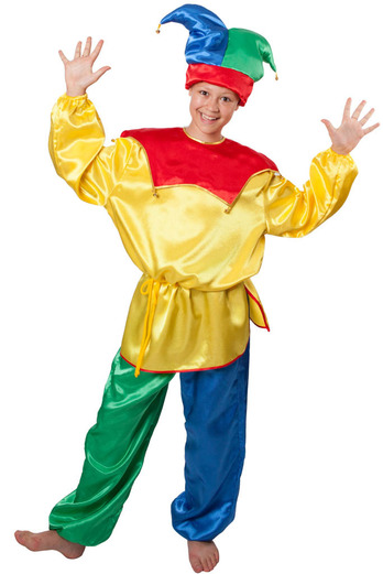 Мужской карнавальный костюм Скоморох (рост от 104 до 182 см)