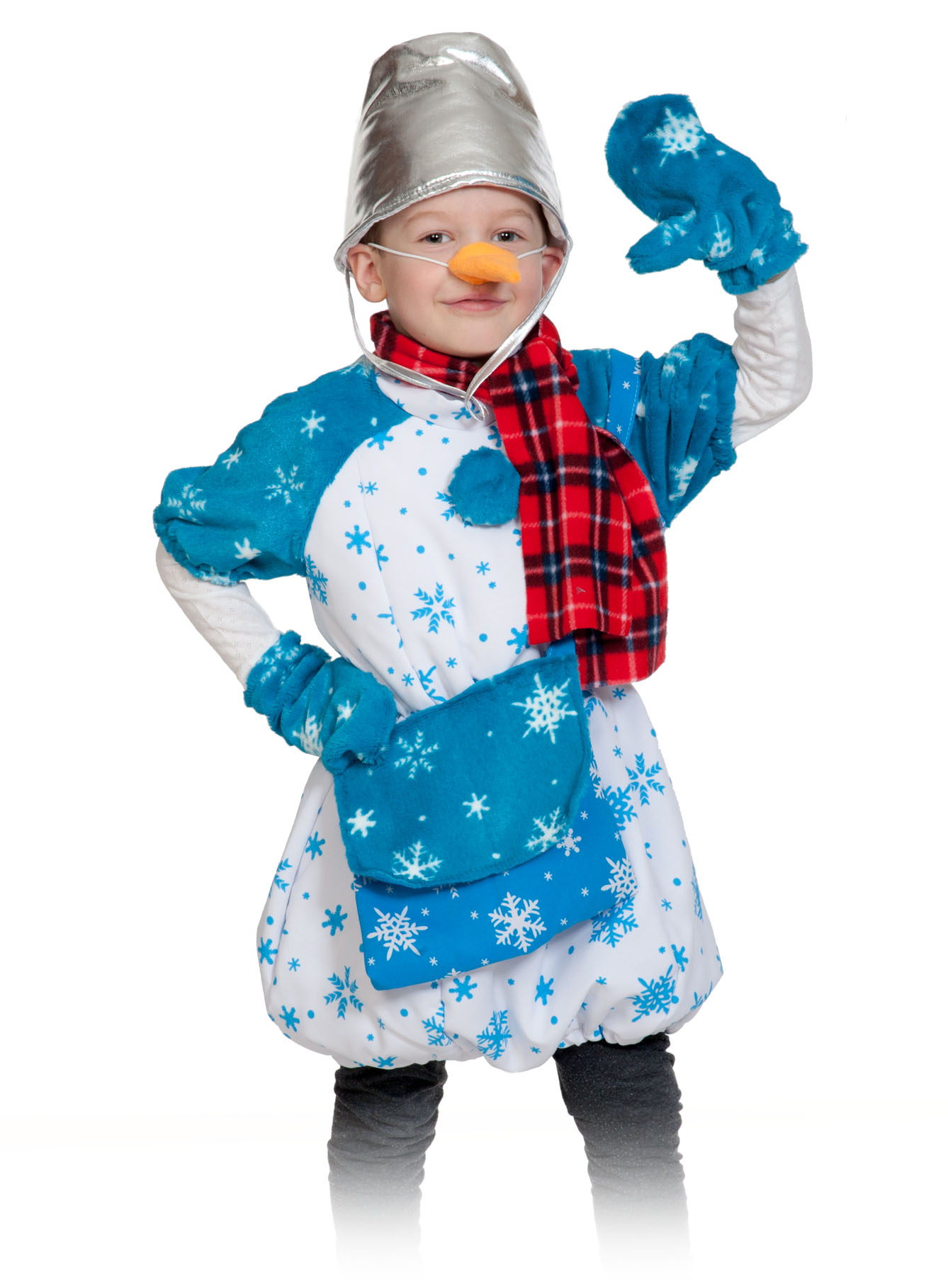 Костюм снеговика с головой и открытым лицом