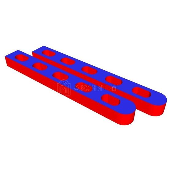 Игровые лыжи для эстафеты (на 5 человек) 250х30х20