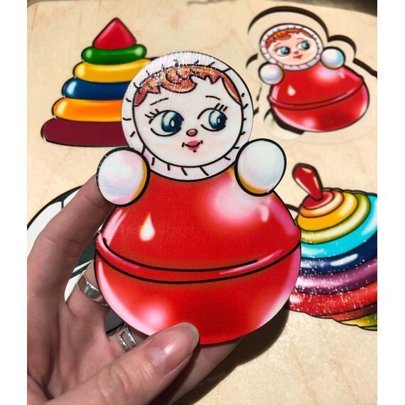 Развивающая доска "Игрушки" больше-меньше