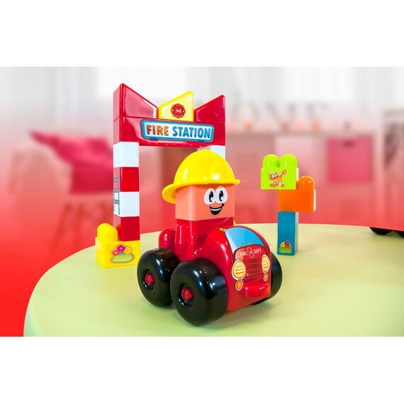 Конструктор блочный Пожарная станция Super Blocks Fire Station (22 детали) в чемоданчике