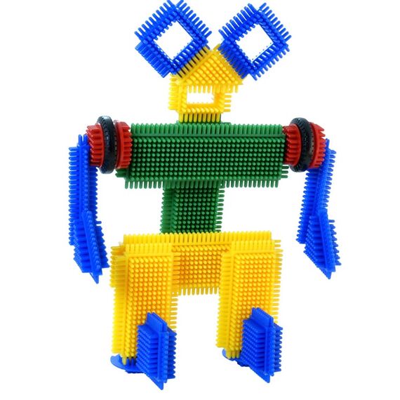 Конструктор игольчатый Pegy Bricks (100 деталей) в большом контейнере